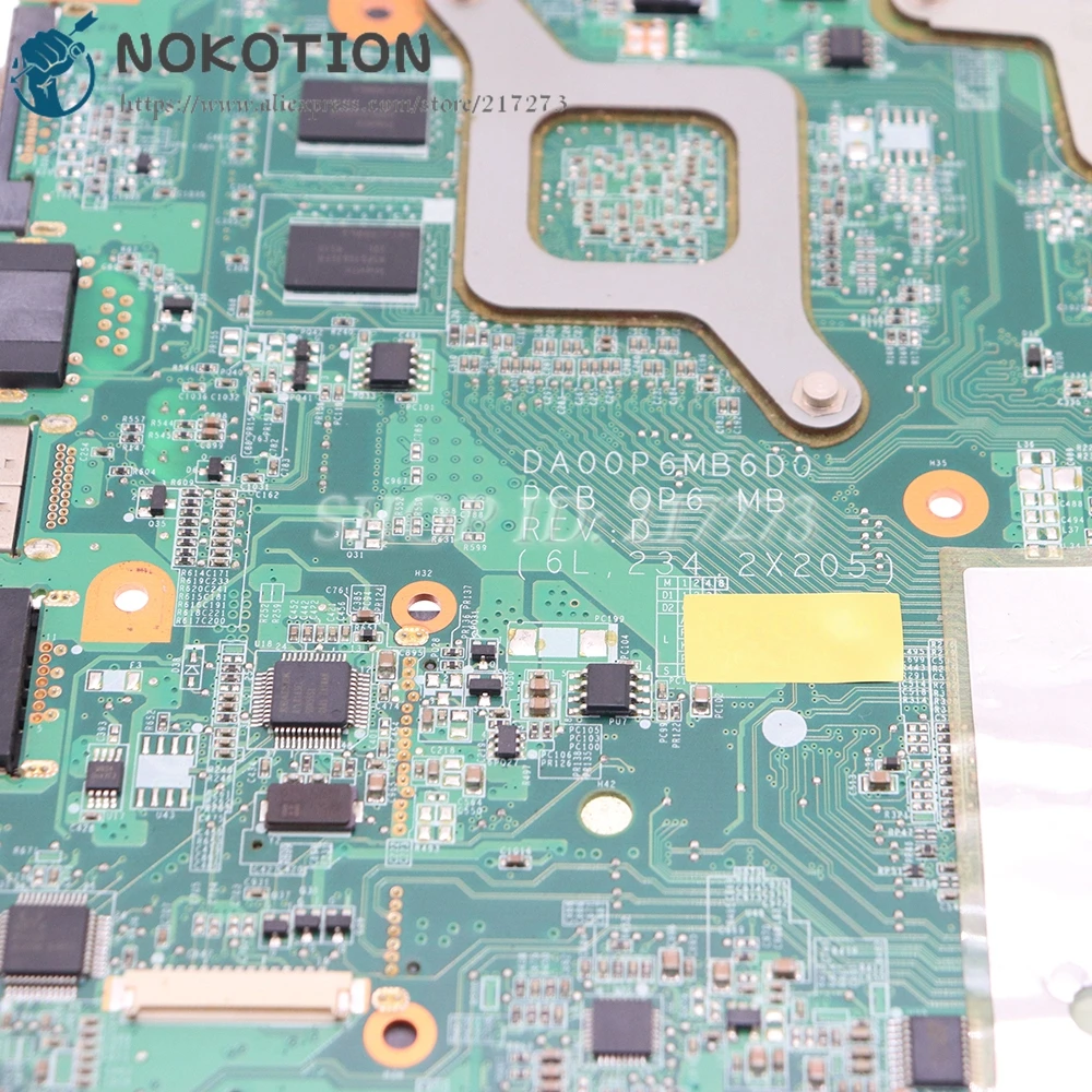 Материнская плата NOKOTION 577067-001 DA00P8MB6D1 для ноутбука HP CQ61 HD4300 + CPUHeatsink вместо 578000-001