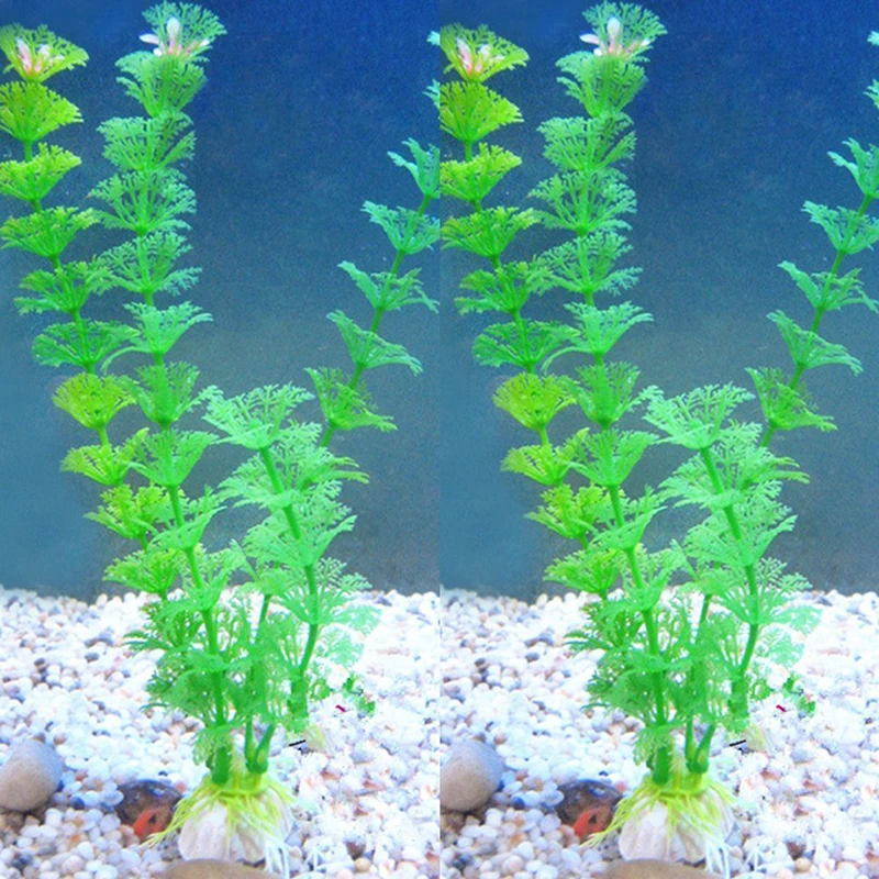 

6PCS 30cm Plastic Ornament Aquarium Plants Artificial Underwater Plants Simulation Grass For Fish Tank Home Aquarium Decoration