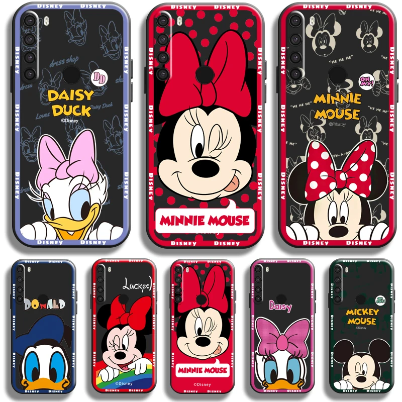 

Cute Disney Minnie Mickey Mouse For Xiaomi Redmi 8 8A For Redmi Note 8 8T Pro Phone Case Black Coque Back Carcasa