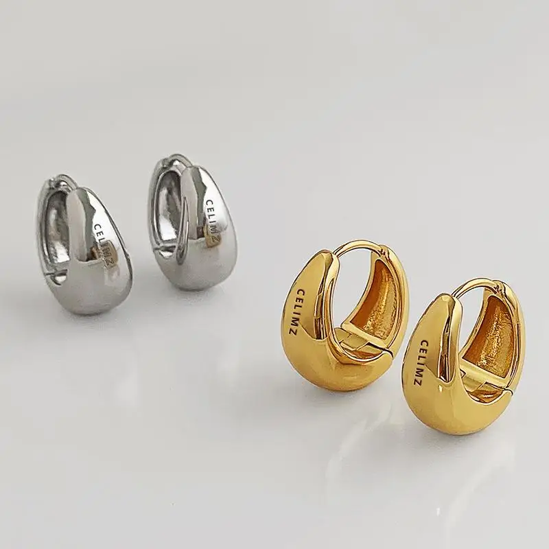 

CELI French Gold Vintage Earrings Luxury Anillos Lady Jewelry