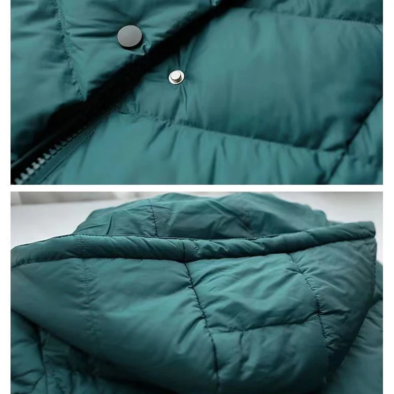 Removable Hood Down Jacket Women's Long Thickened Ethnic Style Print Winter New Coat
