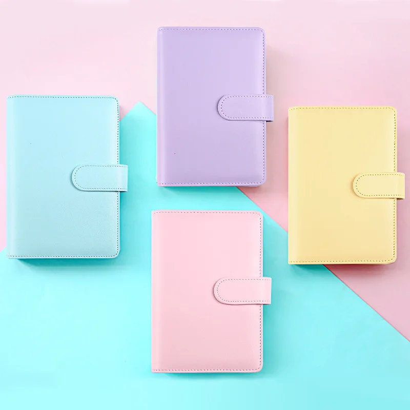 

A5/A6 PU Macaroon Loose-Leaf Cover Binder Dairy Notebooks Hard Cover Refill Journal Travelers Leather Notebook Parts