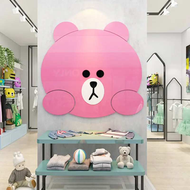 

Акриловая Наклейка на стену «Медведь», самоклеящиеся художественные обои «сделай сам», эстетические аксессуары, Настенная Наклейка для гостиной, домашний декор для стен