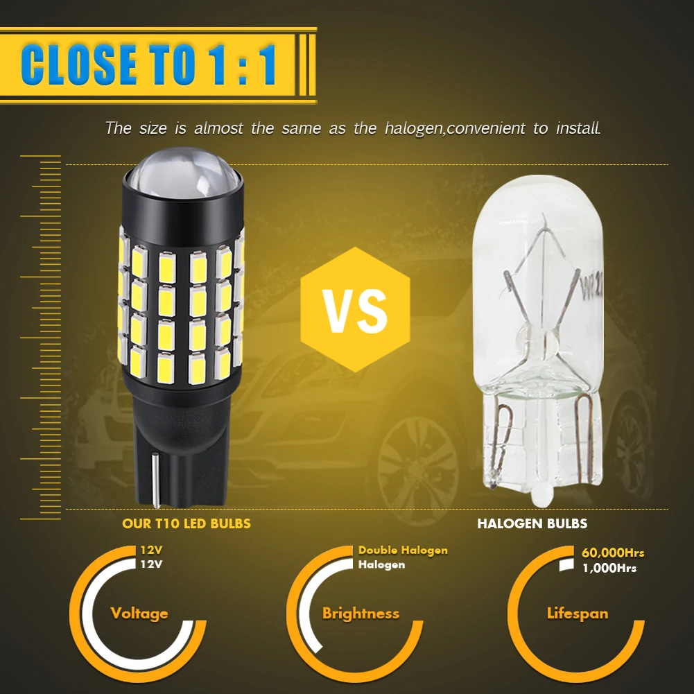 Комплект высокомощных светодиодных ламп высокой мощности T10 194 920 912 921 168 LED для