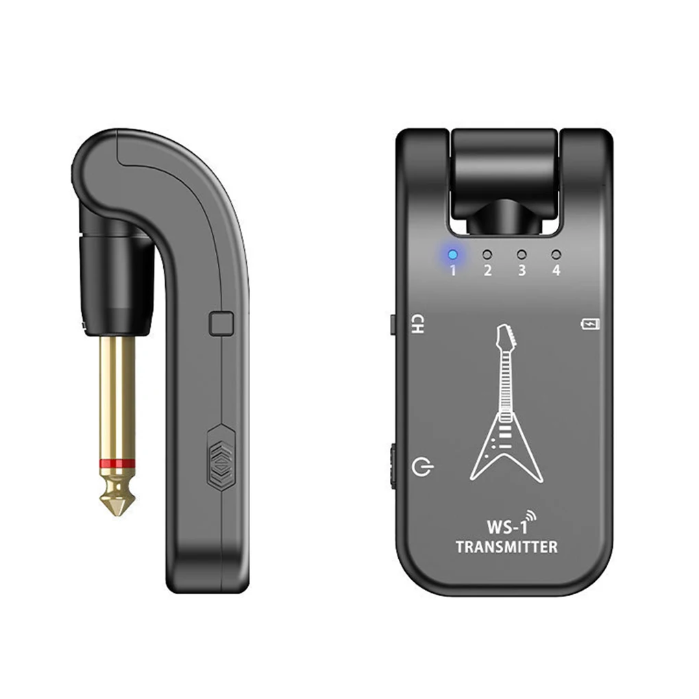 

2.4G Professional Acoustic Electric Guitar Transmitter Receiver Wireless Guitar System Built-In Rechargeable Transmitter