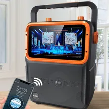 6 Inch HD Screen Square Dance Speaker Wireless Bluetooth Portable Audio U Disk TF Card Player MP3 Video Machine MP4 Subwoofer