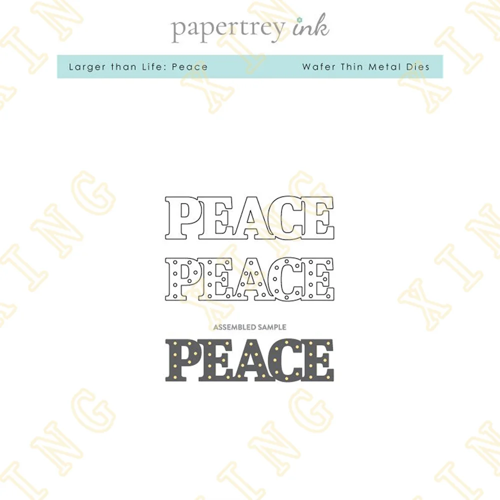

New Larger Than Life Peace Metal Cutting Dies Scrapbook Diary Decoration Stencil Embossing Template Diy Greeting Card Handmade