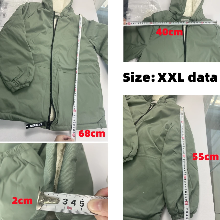 Mid-length Hooded Cotton Padded Thicken Coat Women Fleece Lined Parkas Warm Winter Overcoat Snow Wear Windbreaker Loose Jackets