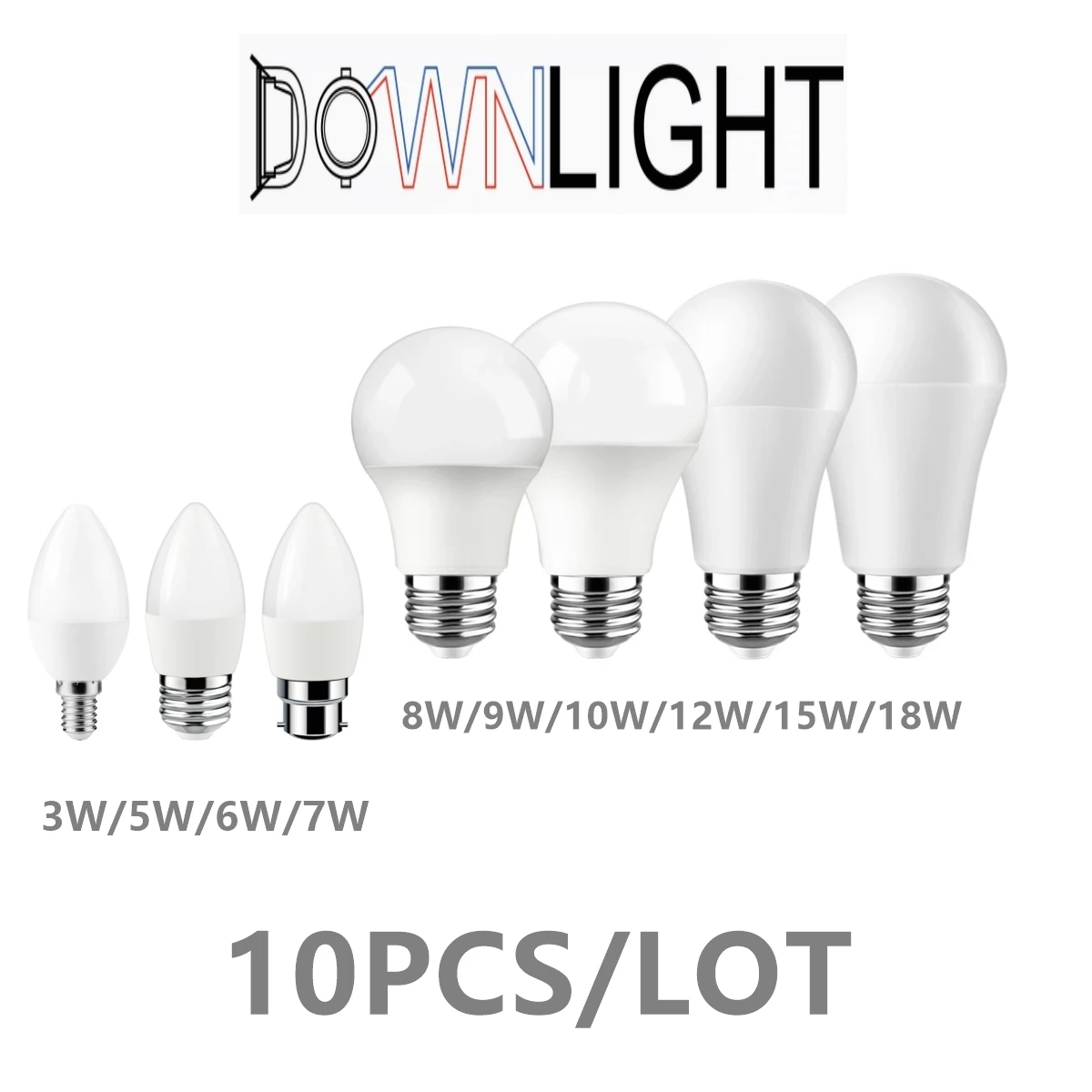 Factory promotion LED bulb lamp candle lamp high lumen warm white light 220V 3W-18W E27 E14 B22  for kitchen living room study