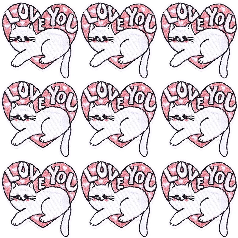 10 шт./лот милые нашивки с вышивкой в виде животных для одежды мультяшная вышивка