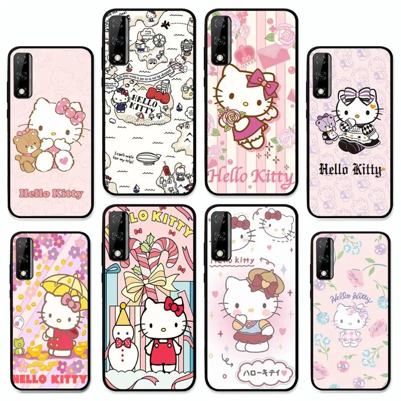 

Hello Kitty Cartoon Phone Case for Huawei Y 6 9 7 5 8s prime 2019 2018 enjoy 7 plus