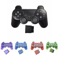transparent color wireless gamepad controller for sony ps2 2 4g game controle for plastation 2 console joystick gamer accessory