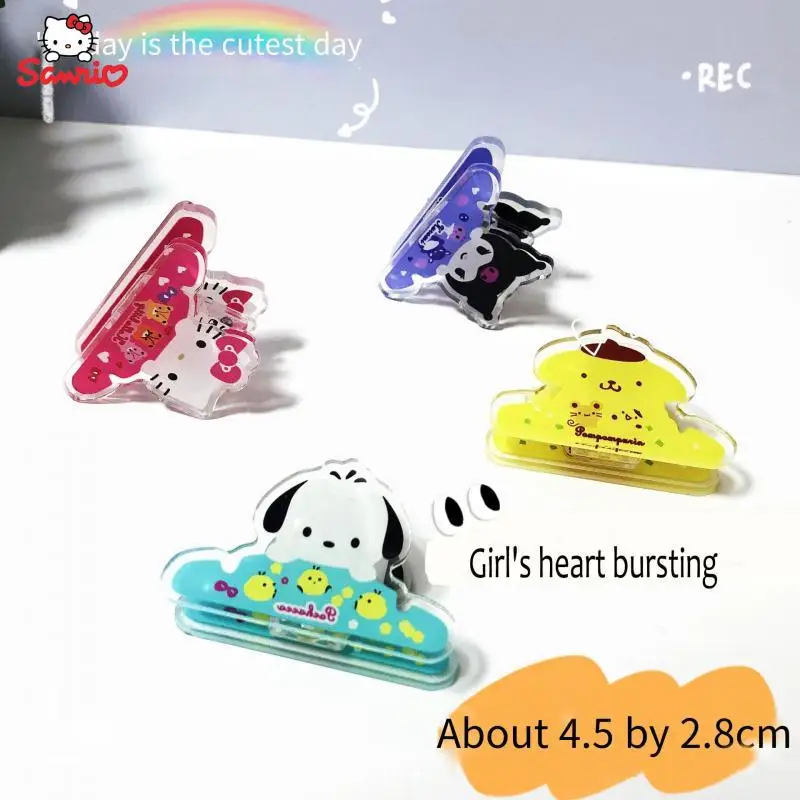 

Kawaii Sanrio Hellokitty Kuromi почтовый зажим для Note Anim двухсторонний Pp зажим тестовая бумага стандартная многофункциональная высокая стоимость