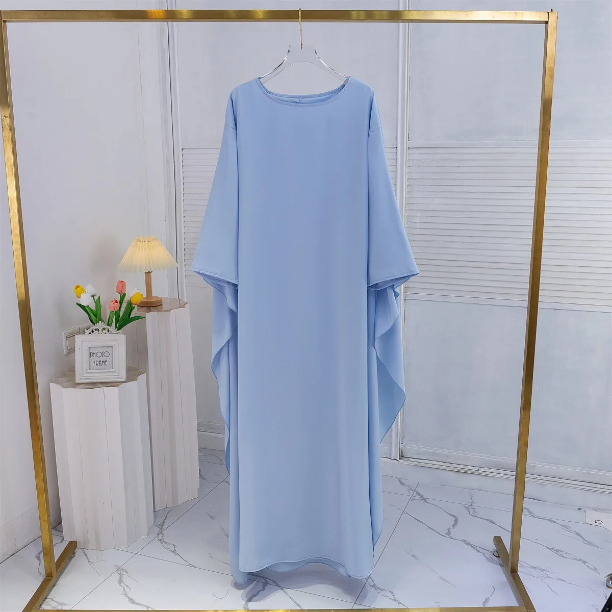 Элегантное мусульманское женское платье Jilbab Abaya свободного размера из