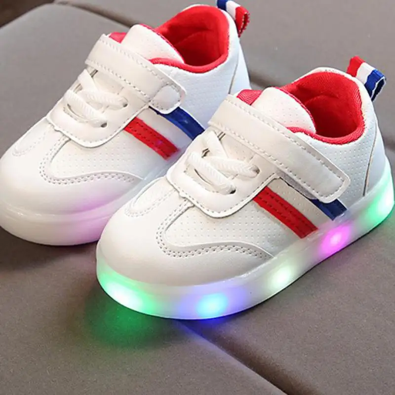 

Детские кроссовки со светодиодной подсветкой, для мальчиков и девочек, обувь для начинающих ходить детей, теннисные туфли с подсветкой