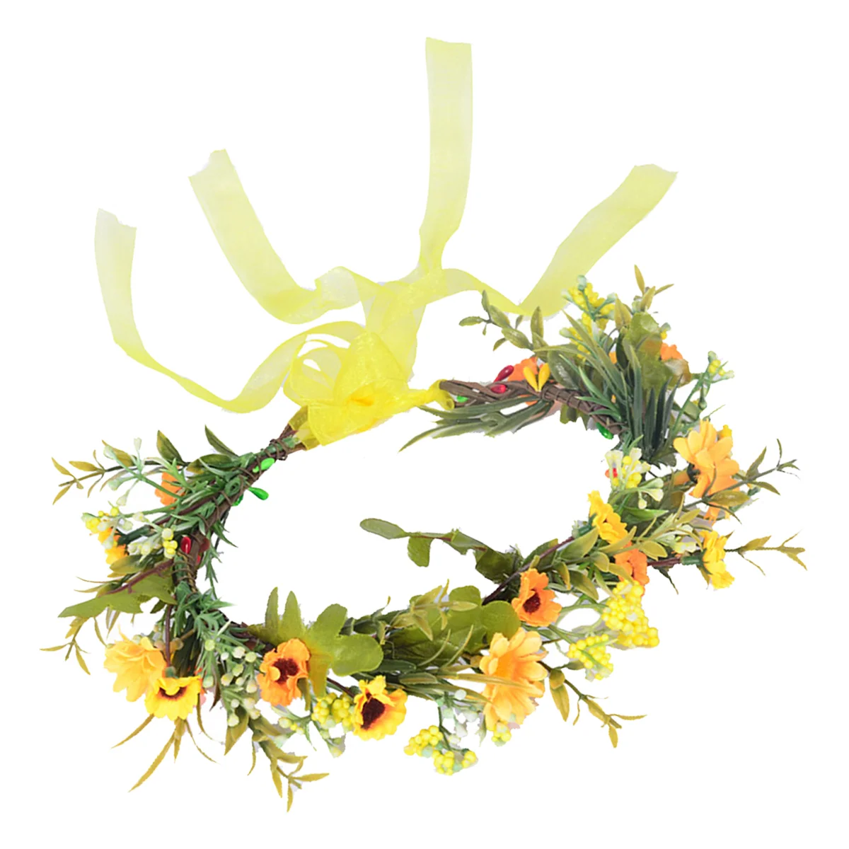 

Свадебный венок, детская тиара, повязка на голову в виде леса и цветов, Цветочная фотополипропиленовая Свадебная головная повязка для пляжн...