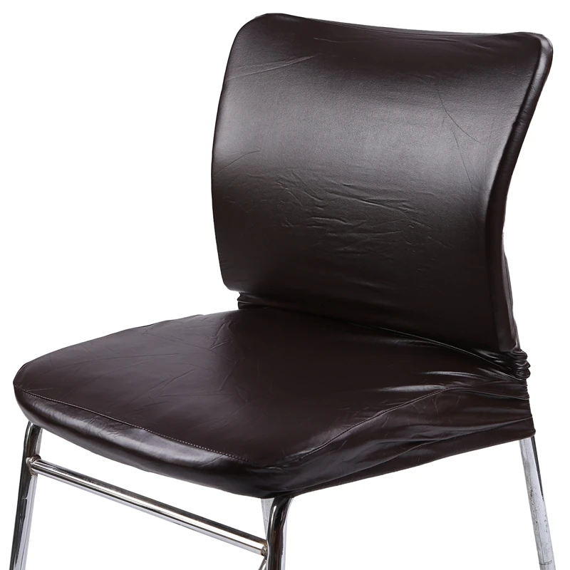 

Dining Chair Covers, Solid Pu Leather Waterproof And Oilproof Stretch Dining Chair Cover Slipcover For Home Decorative
