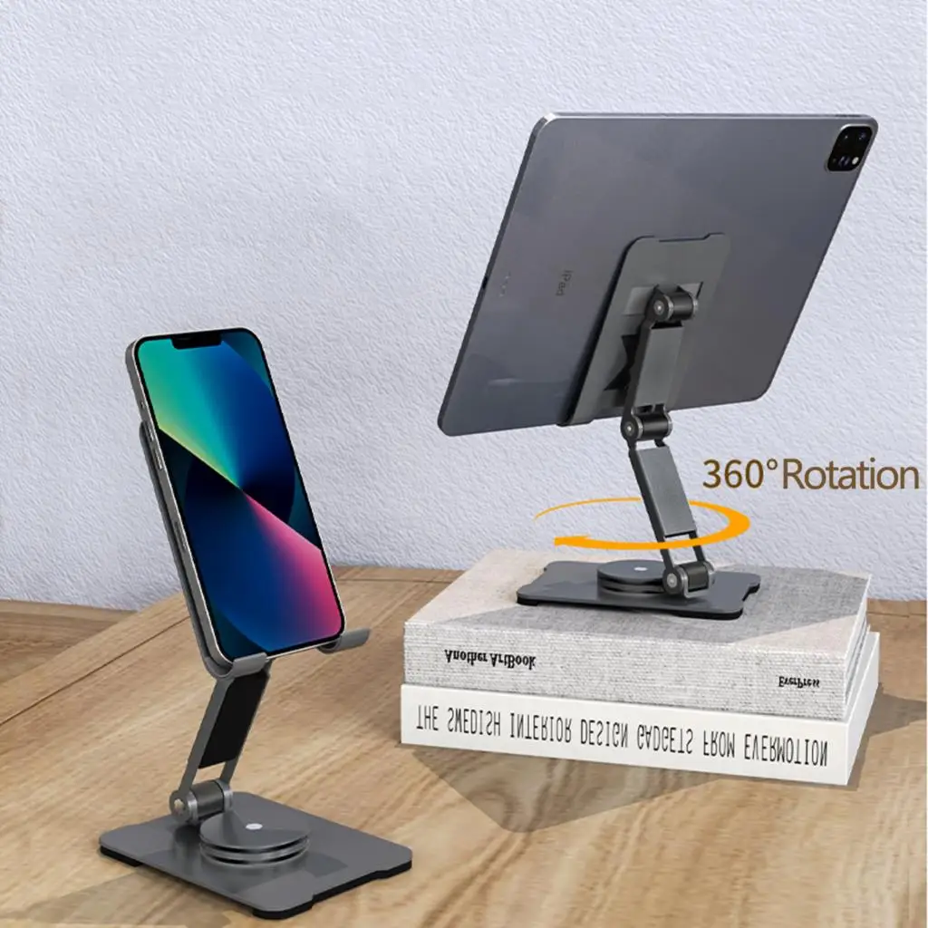 Tablet Stand 360° Rotation Adjustable Foldable Holders for iPad Phone Samsung Xiaomi Lenovo Huawei Tablet Bracket Support