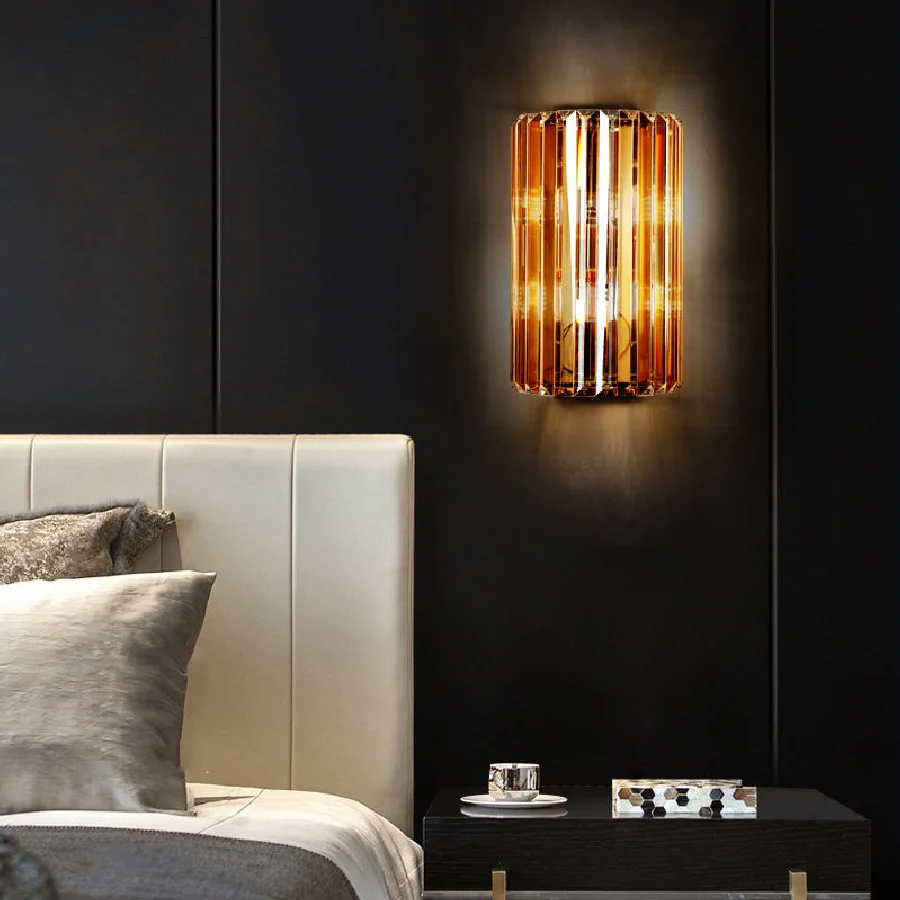

Современные Настенные светильники со стразами, прикроватные светодиодные лампы в скандинавском стиле для гостиной, спальни, коридора, задн...