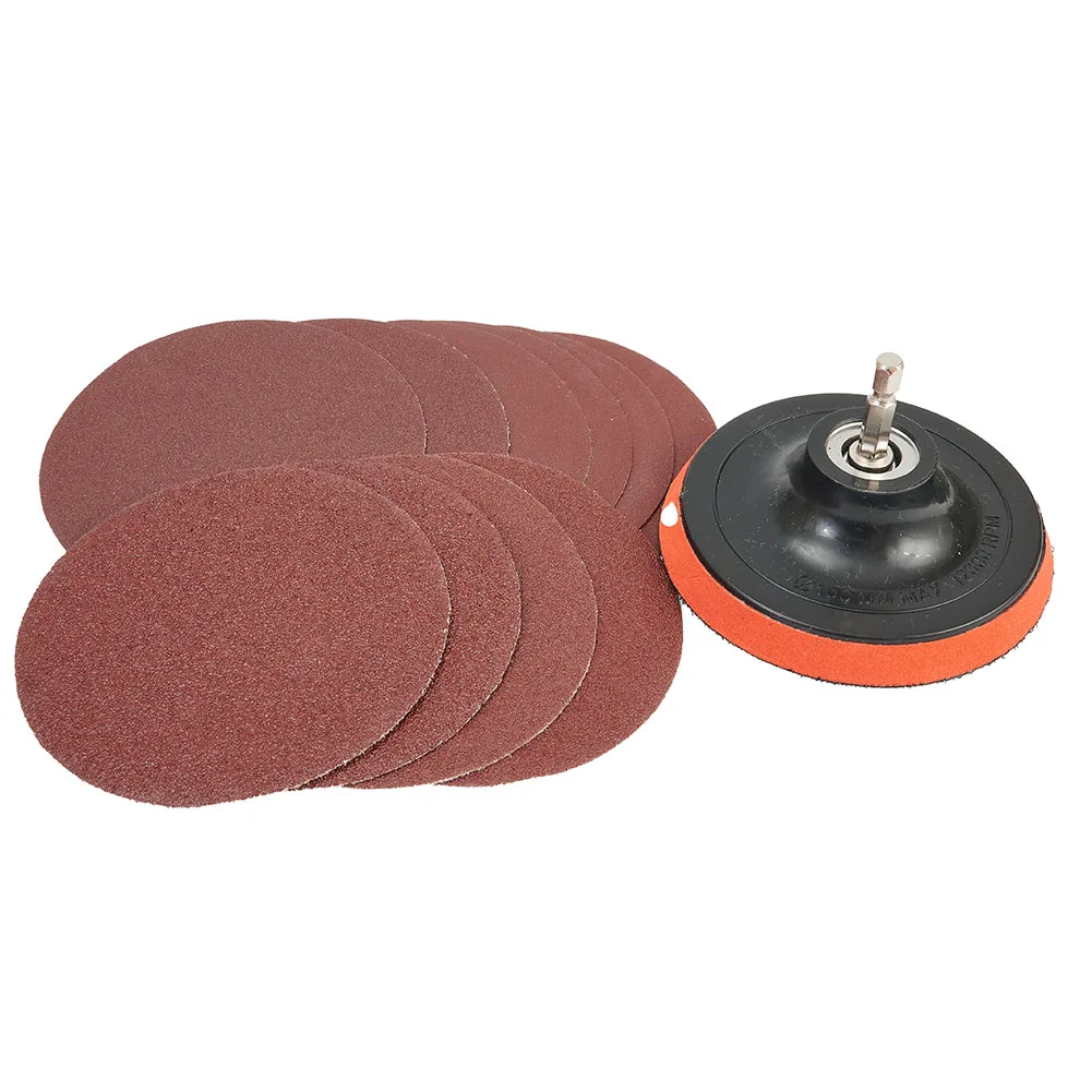 

1set 100mm Sanding Disc 60-240 Grit Sandpaper Buffing Wheel Hook And Loop Backing Pads For Electric Drill Grinder Rotary Tool