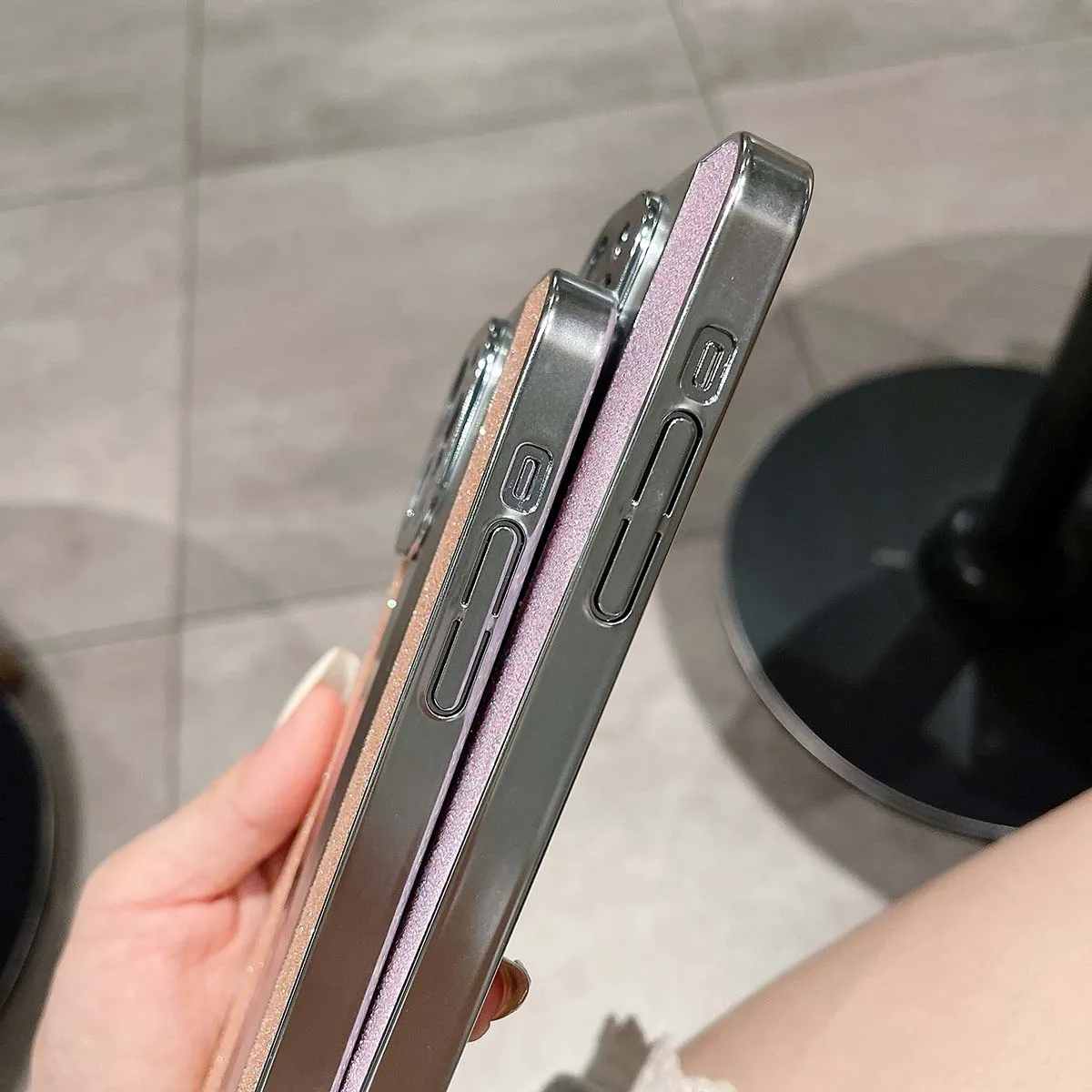 High Quality Luxury Frosted Plating Bling Diamond Covers For iPhone 14 13 Pro Max Shockproof Glitter Gem Phone Protective Case