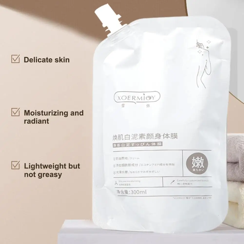 

White Clay Body Mask Whitening Moisturizing Body Cream Available Body Tone Brightening The Body Skin Whole Whitening Over A P4R8