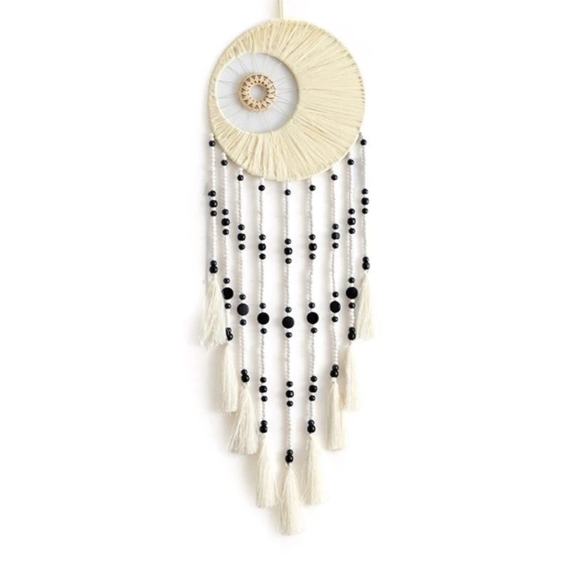 

Макраме Ловец снов большой богемный Настенный декор плетеные кисточки бусины искусство