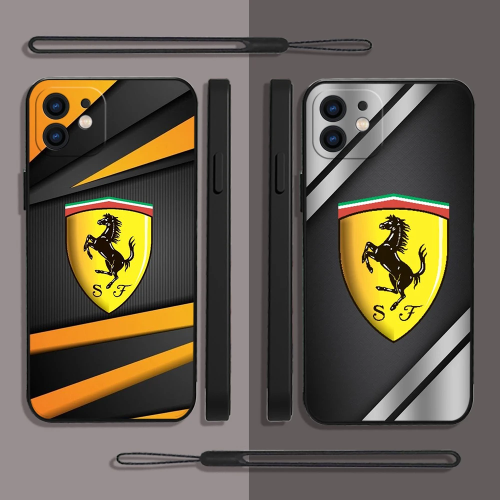 

Luxury Car Ferrari Phone Case For Xiaomi Redmi Note 12 11 11T 10 10S 9 Pro Plus 10C 9A K40 K50 K60 4G 5G With Hand Strap