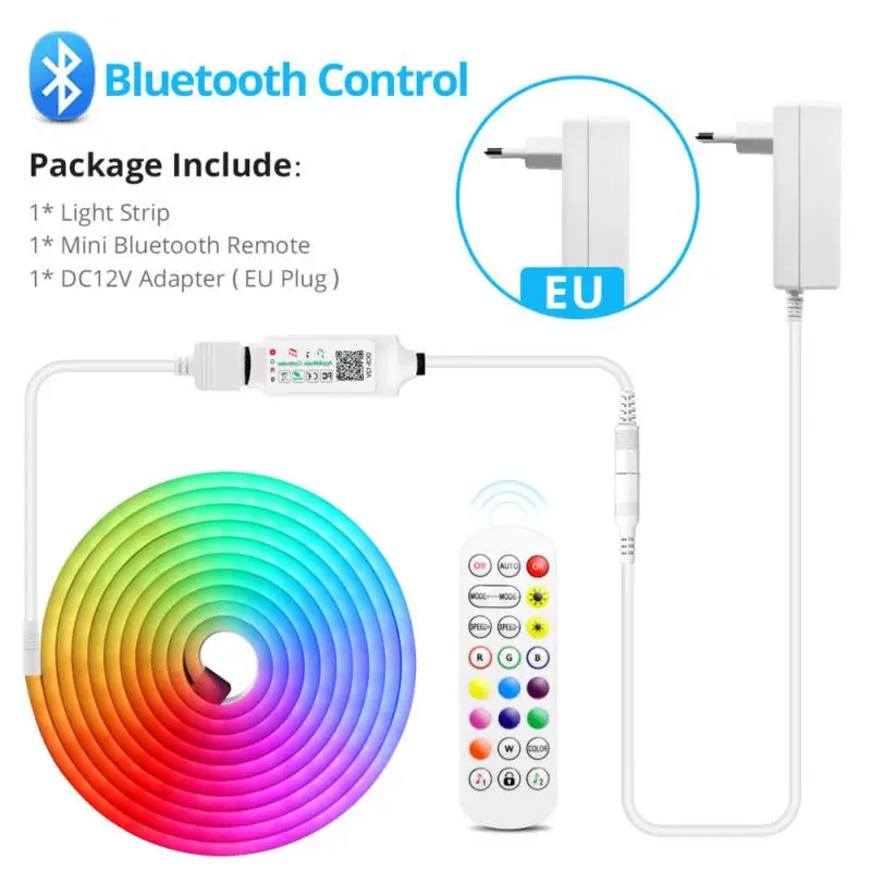

Умная светодиодная неоновая лента Tuya с Wi-Fi, RGB, 12 В, Водонепроницаемая силиконовая световая лента с дистанционным управлением/Wi-Fi/Bluetooth APP, Све...