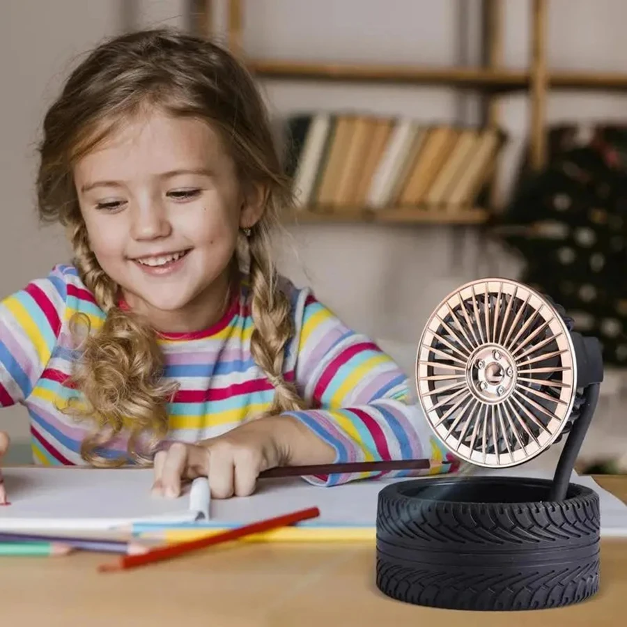 Креативный маленький вентилятор с гальваническим покрытием стильная модель