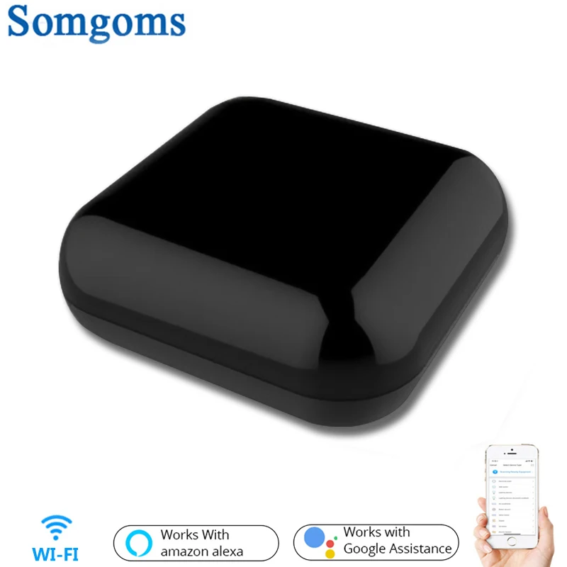 

Somgoms Tuya WiFi RF IR Universal Remote Controller for Air Conditioner TV Smart Home Appliances Voice Control Alexa Google Home