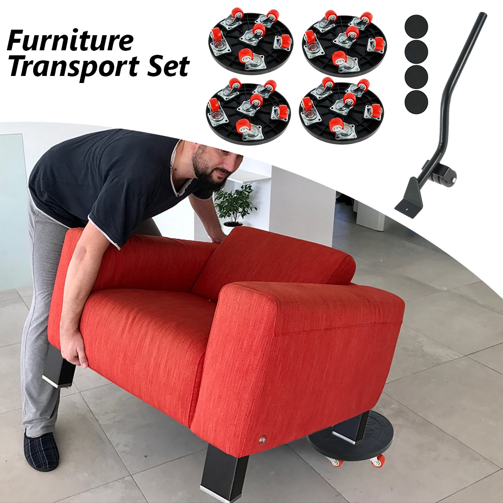 

9 Packs Furniture Lifter Shifter Heavy Duty Furniture Dolly Mover Furniture Slider Kit with 4 Furniture Rollers Move Tool 1 Load
