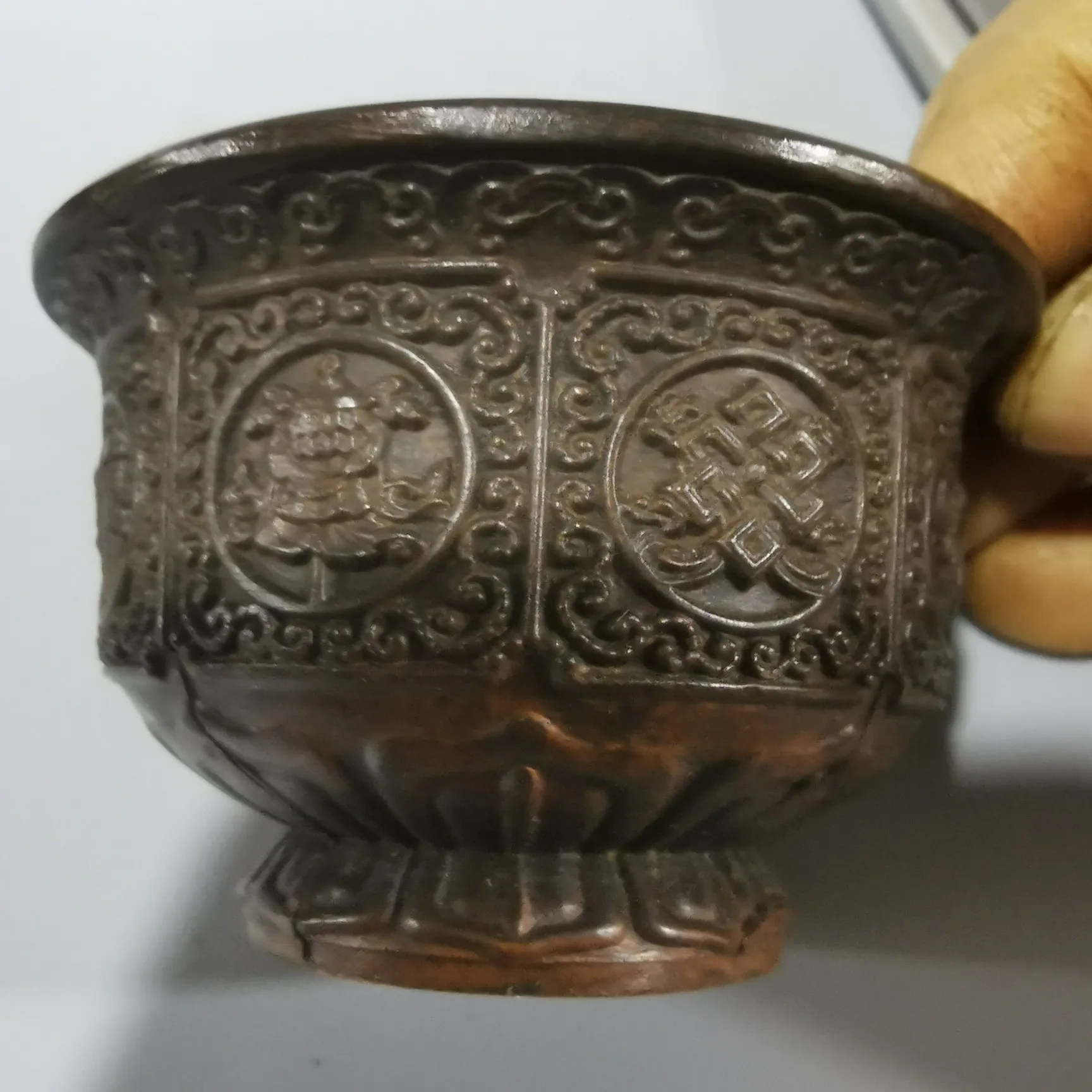 

Vintage Bronze Cups Bowls Eight Treasures Tea Cups Tea Sets Tea Bowls Water Supply Meditation Home Desk Decoration Crafts