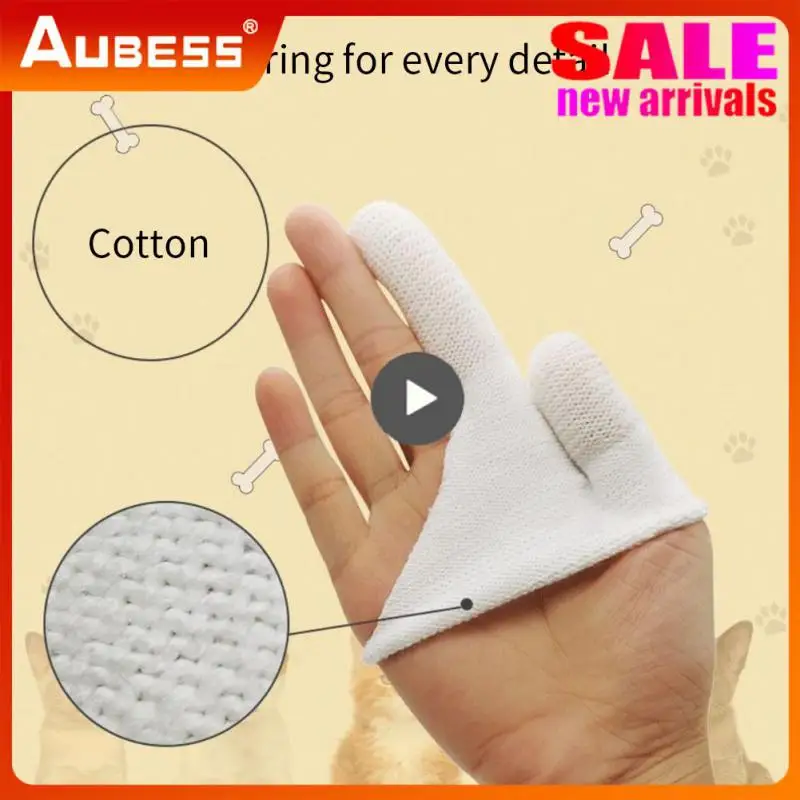 

Pet Two-finger Brushing Finger CotsPuppy Teeth Oral Cleaning Tool Kitten Finger Toothbrush Care Products