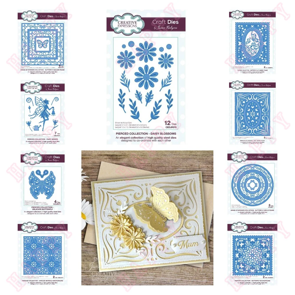 

Flowers Mandala Metal Cutting Dies Butterfly Heart Template Scrapbook Diary Decoration Paper Craft Embossing DIY Card Handmade