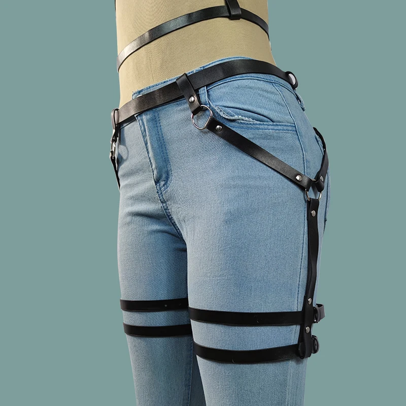 Универсальная Женская Регулируемая подходящая стандартная кожаная одежда SM для