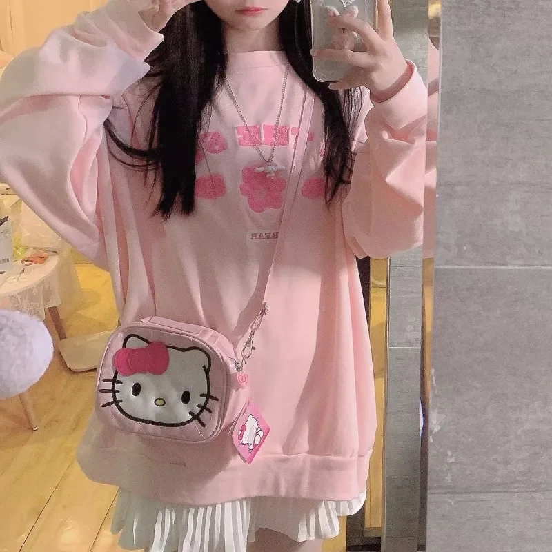 MBTI розовая женская сумка на плечо Hello Kitty винтажная водонепроницаемая маленькая