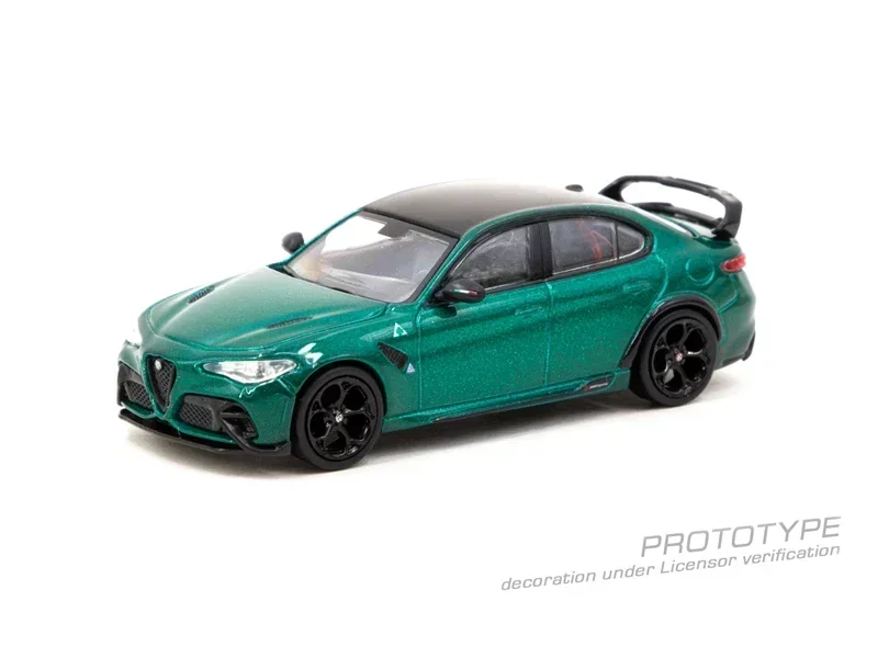 Tarmac работает 1:64 Alfa Romeo Джулия GTAm зеленый металлик литая модель автомобиля
