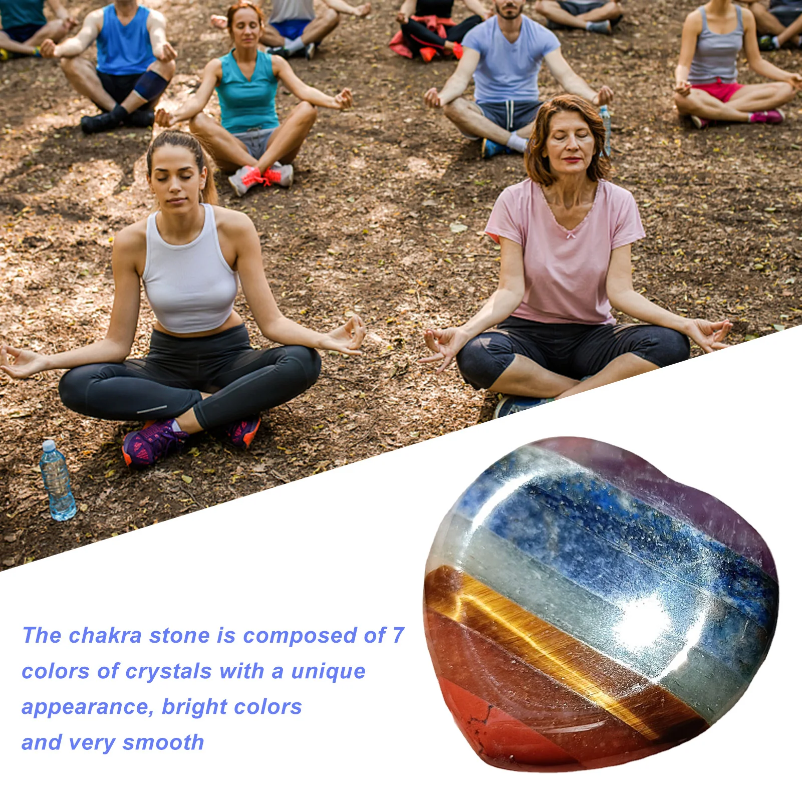 

7 чакр, искусственные кристаллы и лечебные камни, камень для заботы о больших пальцах, против тревожности, беспокойства, лечебные кристаллы ...