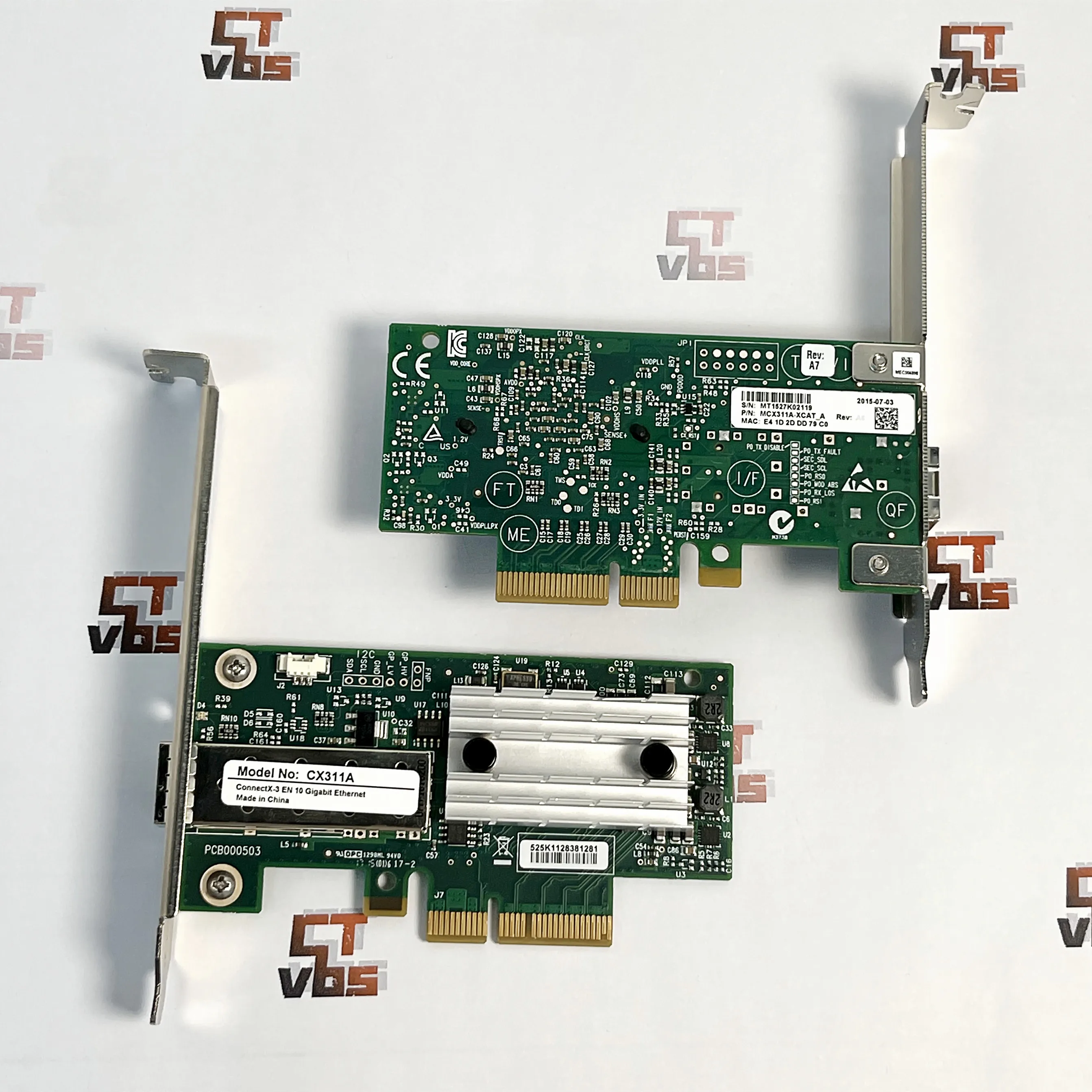 Mellanox MCX311A-XCAT CX311A ConnectX-3 EN 10G Ethernet 10GbE SFP+ PCIe NIC Adapter High Bracket