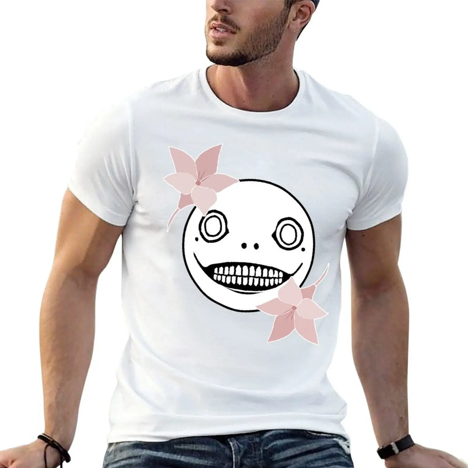 Фото Футболка с минималистичным дизайном Emil Nier Automata / Gestalt / Replicant Lunar Tears, оригинальная футболка с графическим принтом №1