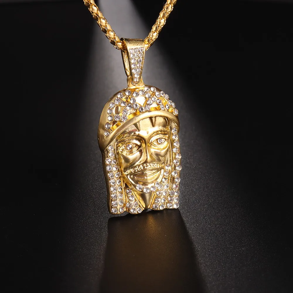 Мужское ожерелье с подвеской в виде головы Иисуса