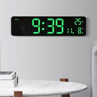 digital led wall clock electronic clock touch table clock date week temperature time display hanging alarm clock for bedroom