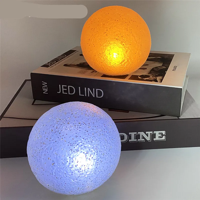 Недорогой светодиодный ночник 3D Лунная лампа питание от батарейки звездная