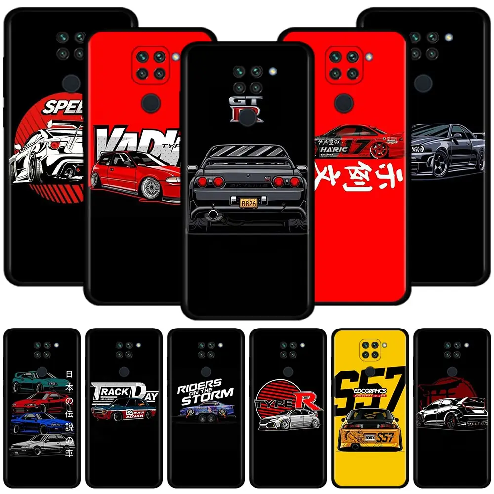 Чехол для Xiaomi Redmi Note 11 10Pro Max Capa note 9S 9 8 Pro 9T 8T 7 Funda redmi 10 k40 9C 9A Caso JDM Sport Car GTR EVO |