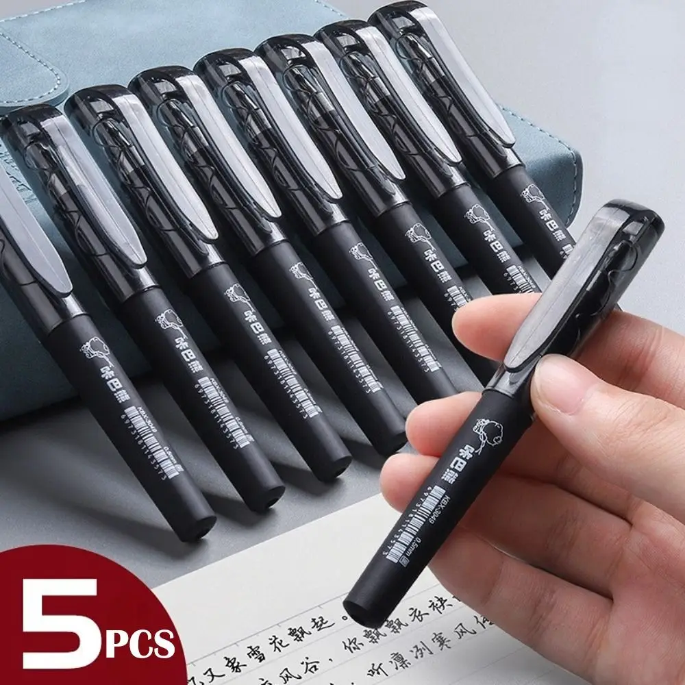 

5pcs Pocket Pen Portable Small Mini Neutral 0.5 Signature Short Office Business