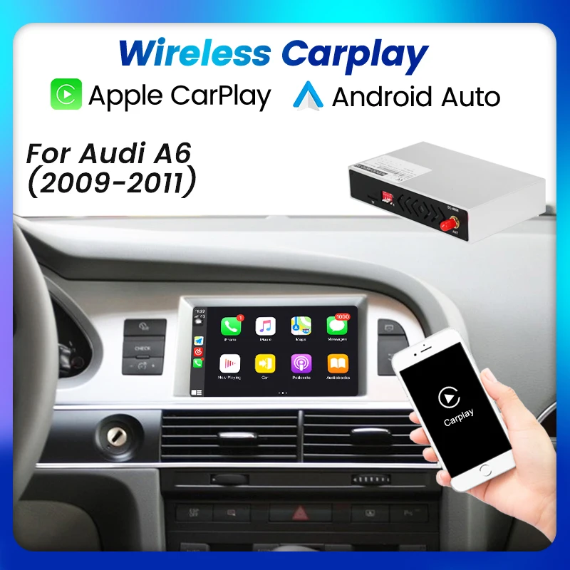 Автомобильный беспроводной мультимедийный плеер Apple CarPlay Android для Audi A6 C6 2009 2010 2011