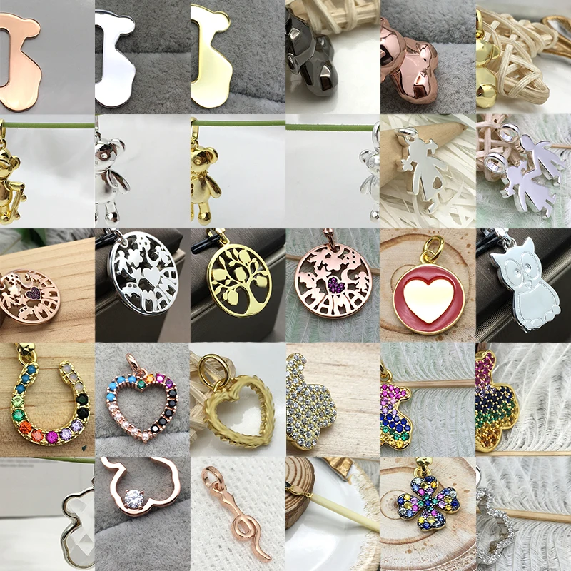 

2022 New 100% High Quality S925 Sterling Silver Beauty Doll Sketch Bear Pendant Sister Fashion Light Luxury Diy Party Ornaments