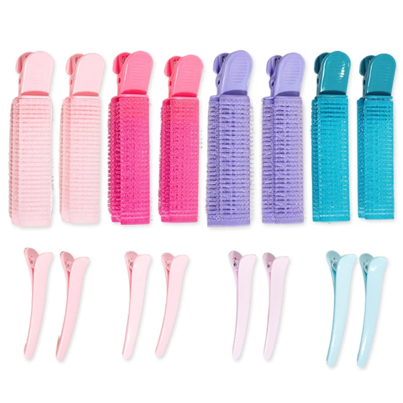 

Натуральная пушистая заколка для волос, вьющиеся волосы, пластиковая самоклеящаяся объемная пушистая заколка для корней волос, челка, аксе...