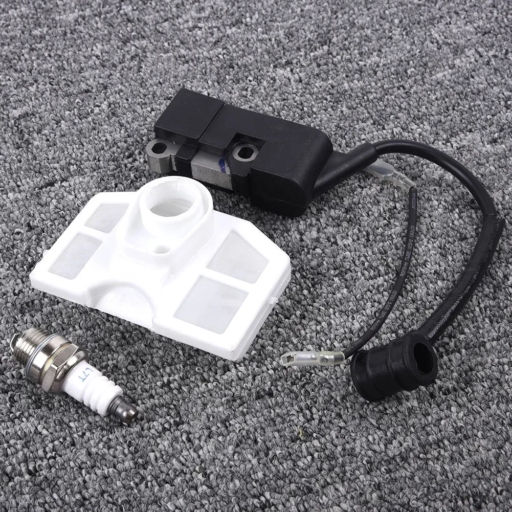 

Набор катушек зажигания для бензопилы, с свечой зажигания для китайских бензопил 4500 5200 5800 52cc 45cc 58cc, легкий запуск, садовые инструменты для бензопилы